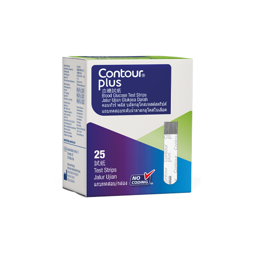 แถบทดสอบ CONTOUR PLUS แบบ 25 ชิ้น